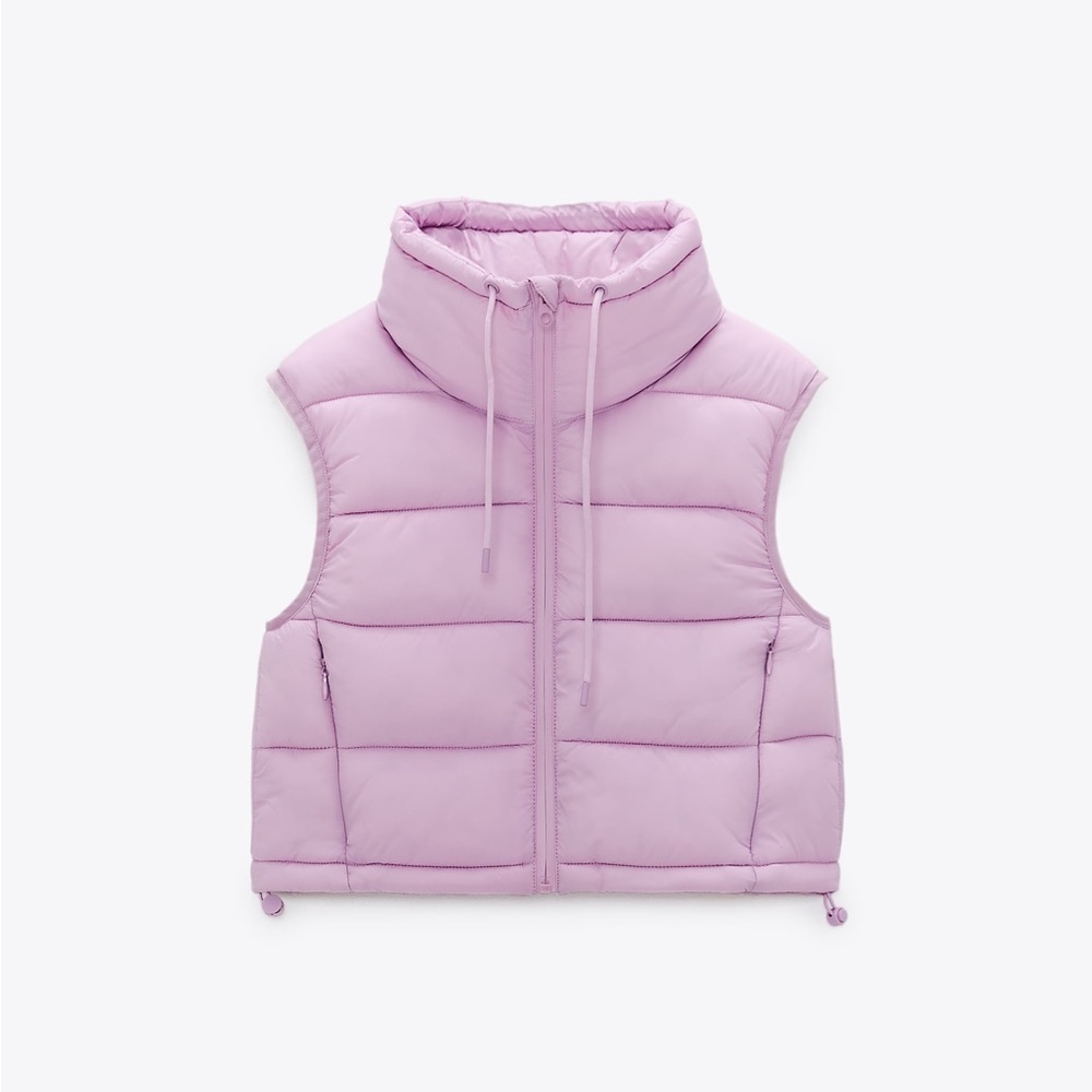 NWT ZARA WATER REPELLENT PUFFER VEST | ZARA CROPPED VEST REF. 4341/717